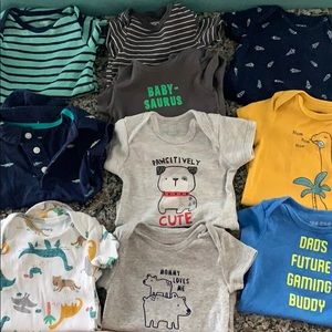 10 pair of 3-6 Month Short Sleeve Onsies